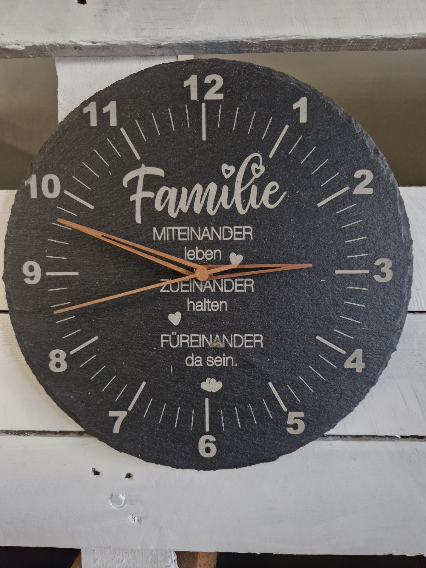Slate clock "Deer"
