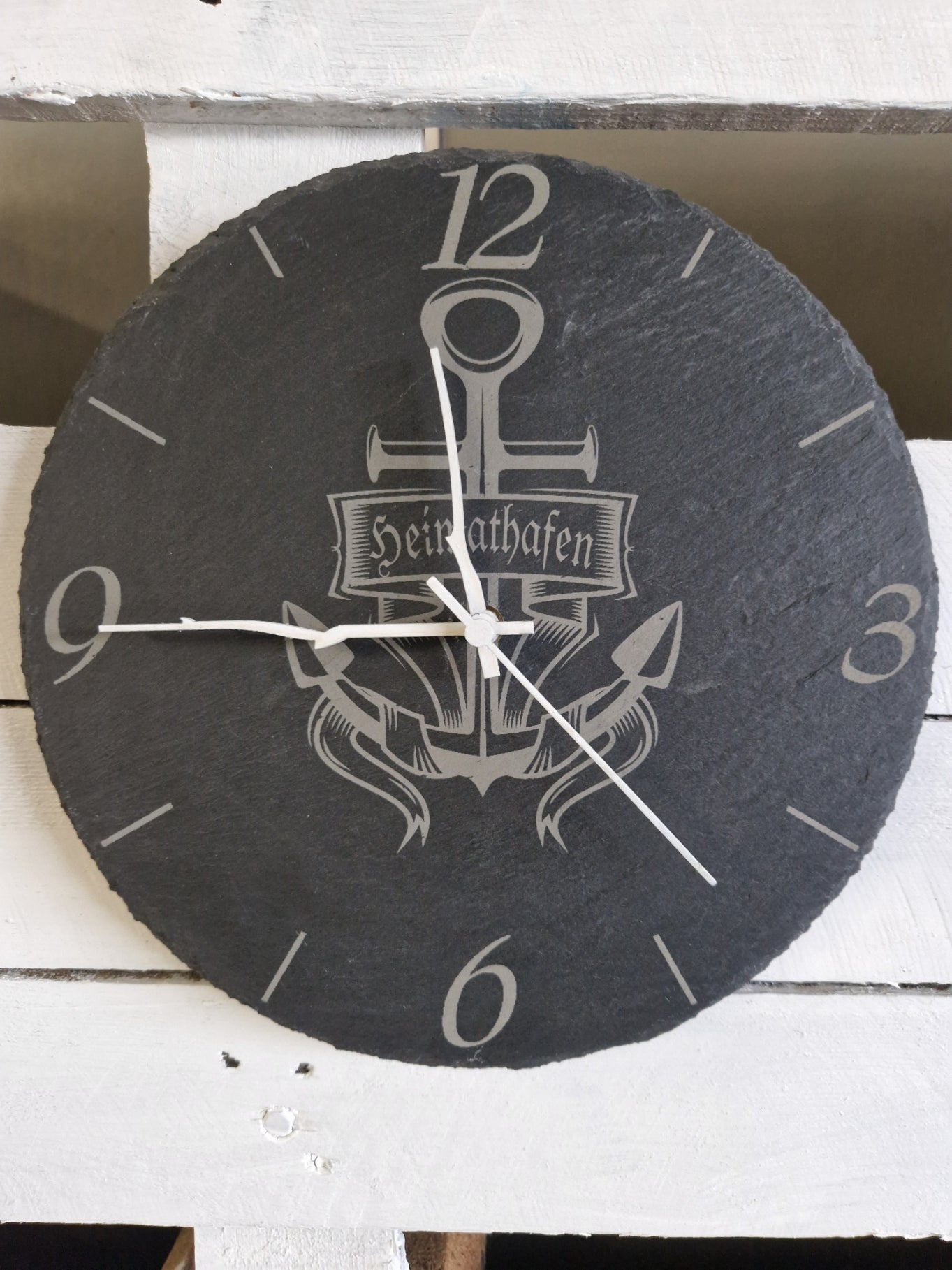 Slate clock "Deer"