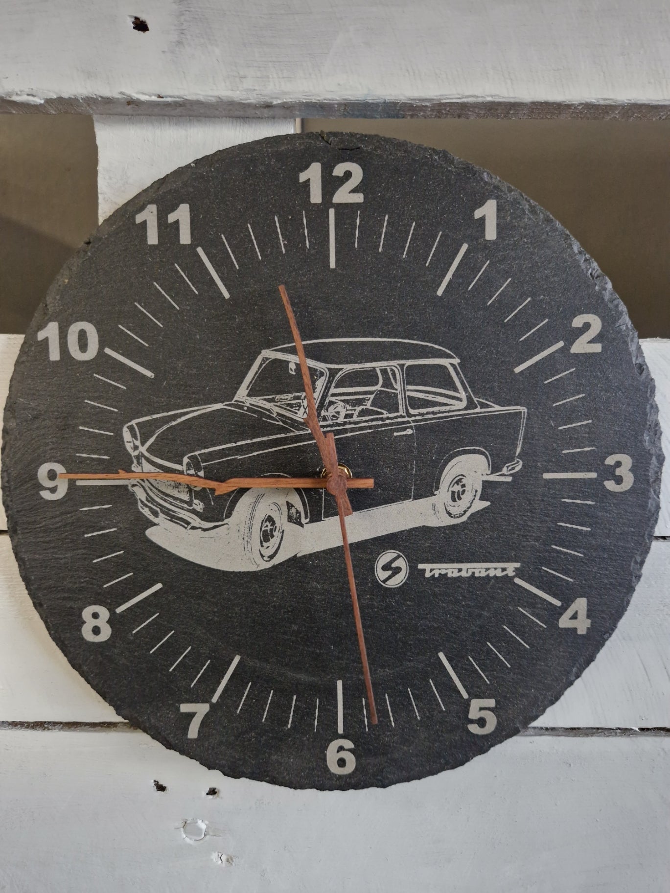 Slate clock "Deer"
