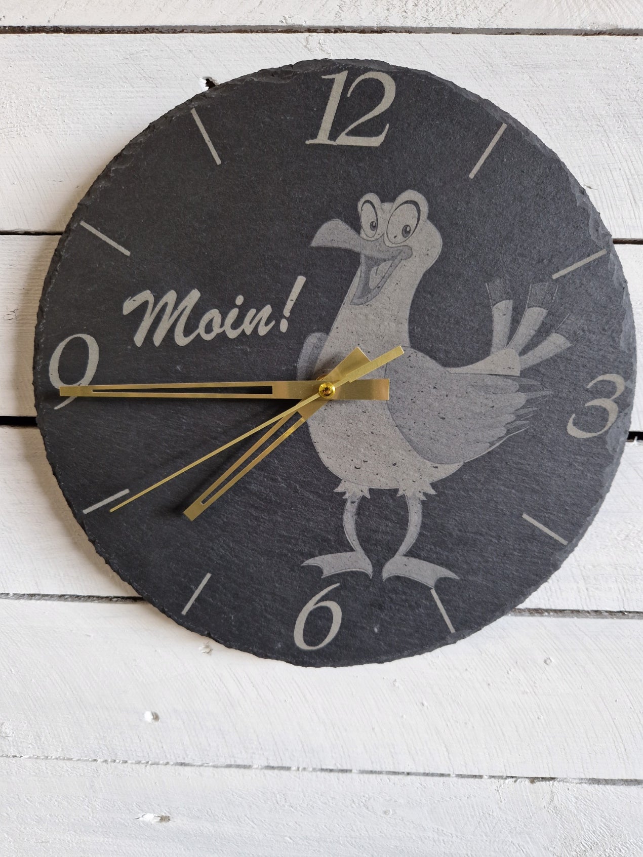 Slate clock "Deer"