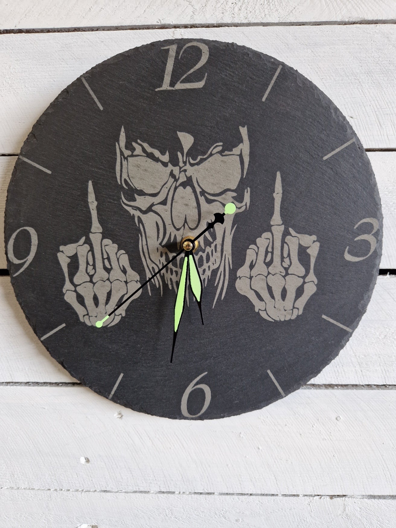 Slate clock "Deer"