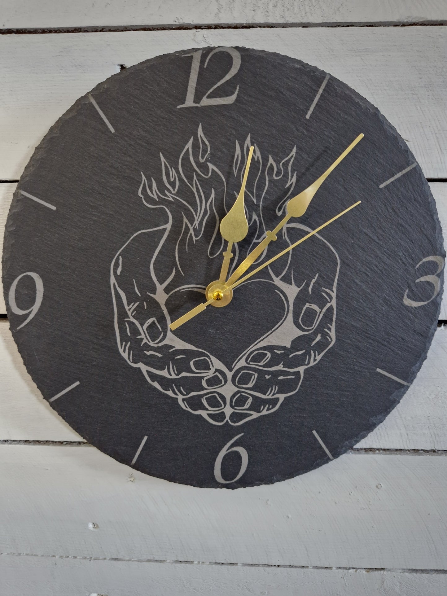 Slate clock "Deer"