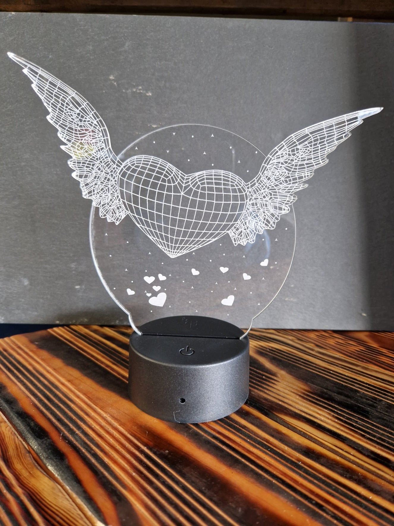 Nachtlicht Fliegendes Herz 3D