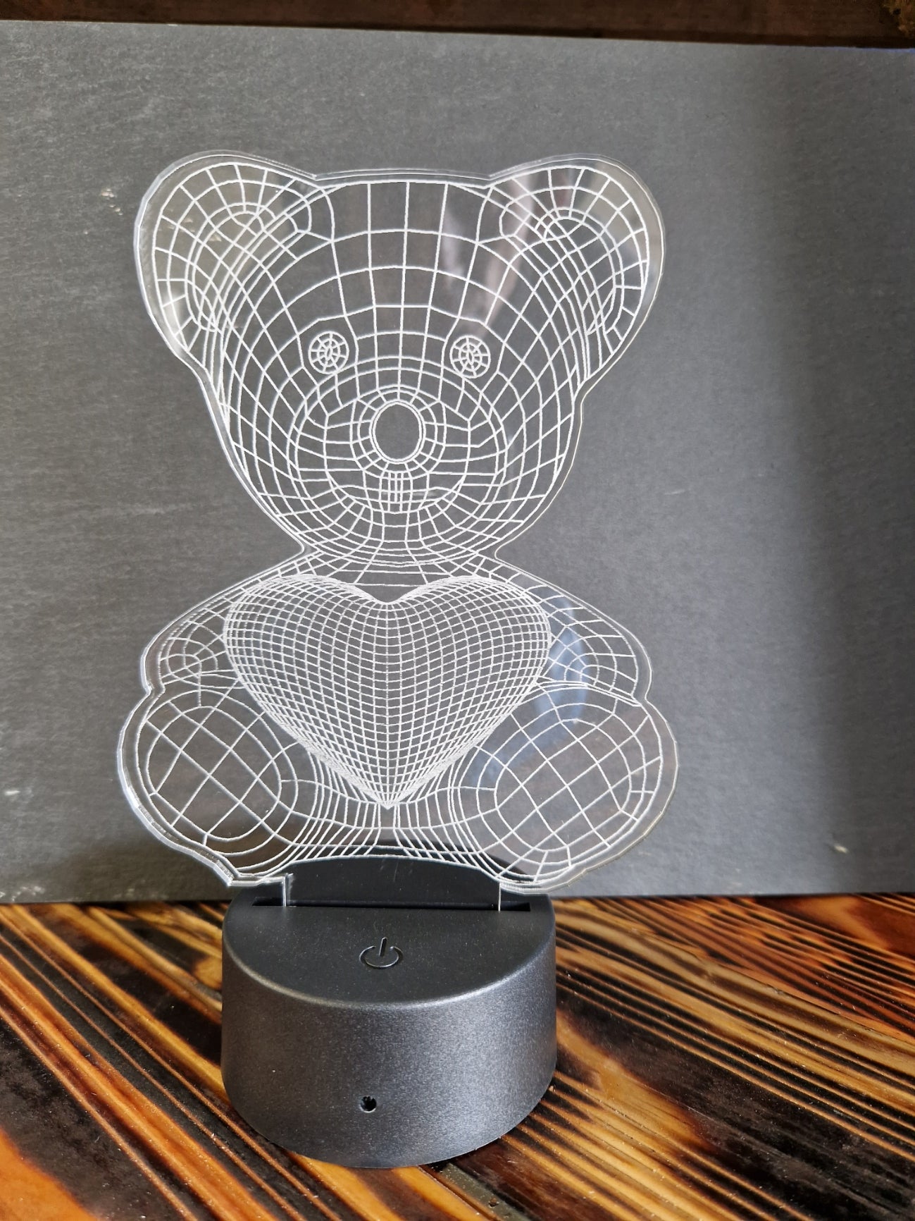 Night light bear with heart
