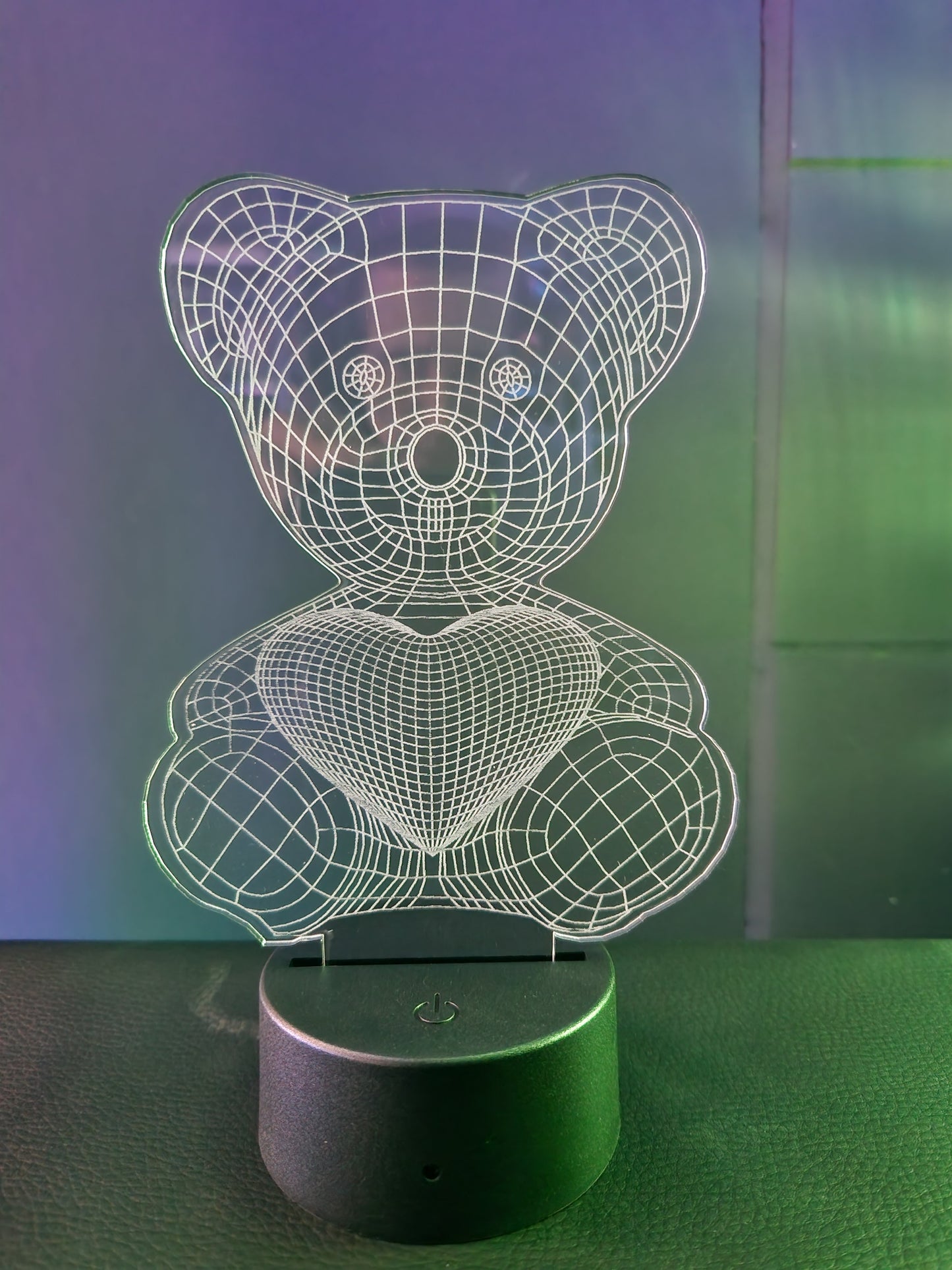 Night light bear with heart