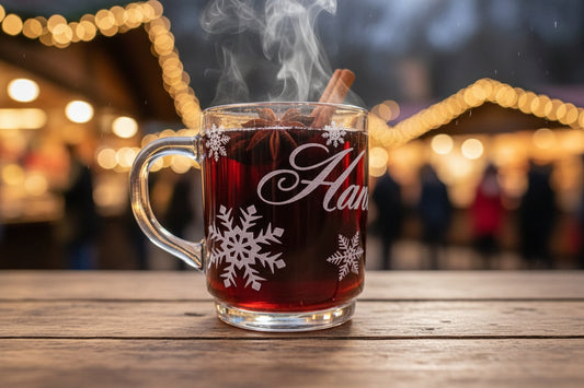 Glühweinglas mit Spruch" Handwärmer"