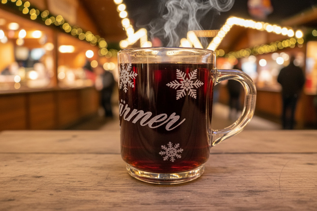 Glühweinglas mit Spruch" Handwärmer"