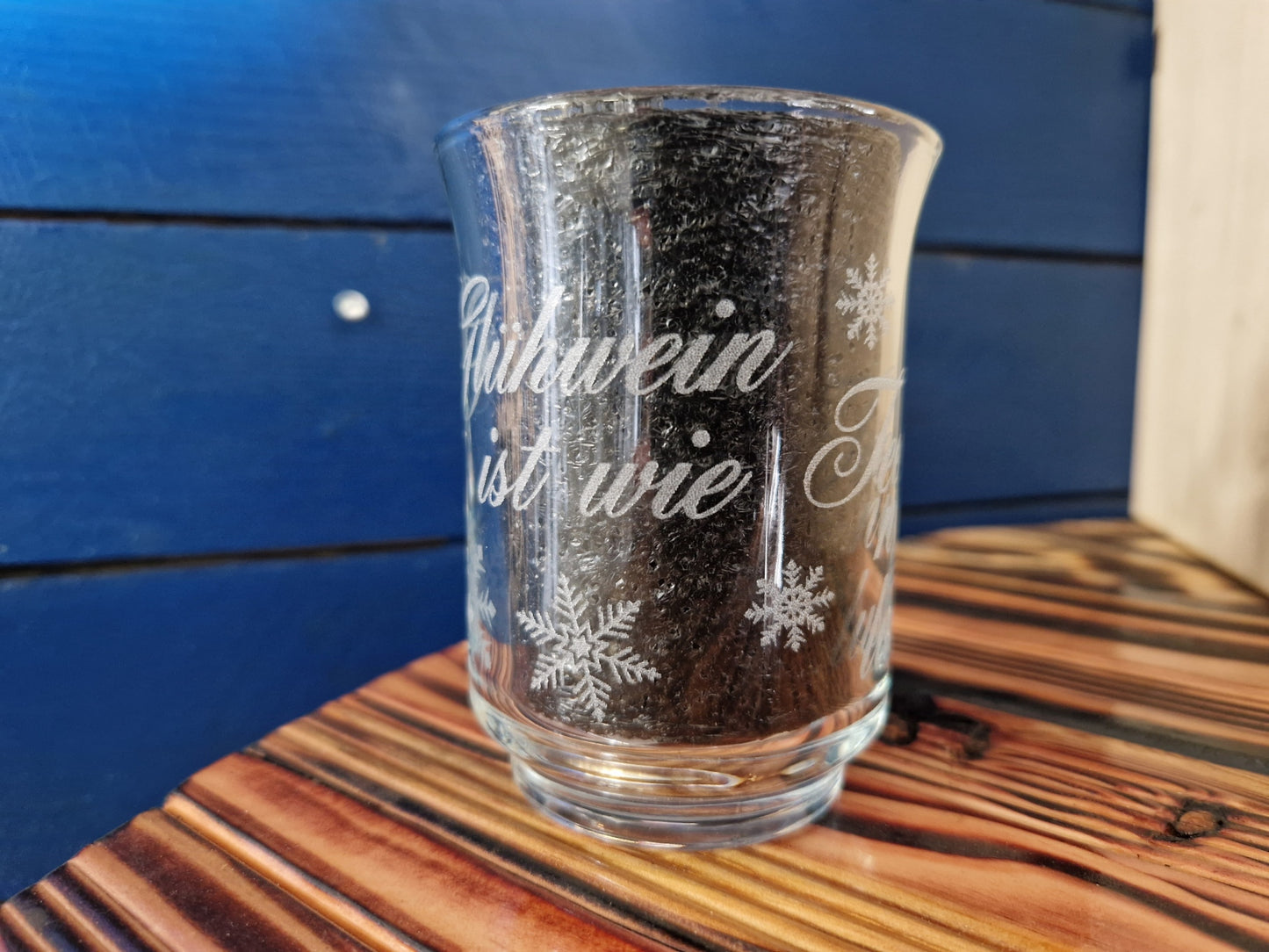 Glühweinglas mit Spruch" Glühwein ist wie Tee nur lustiger"