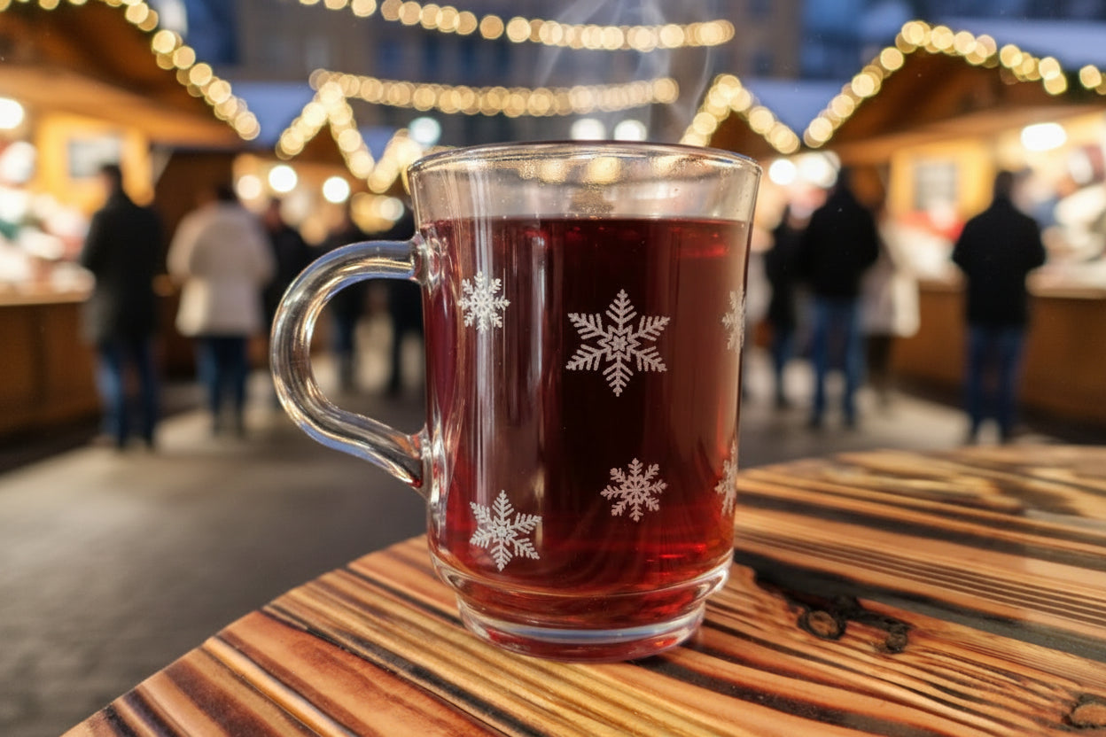 Glühweinglas mit Spruch " Glüh Wine Time"
