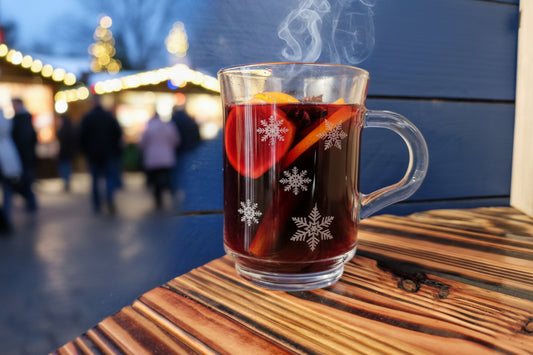 Glühweinglas mit Spruch " Glüh Wine Time"