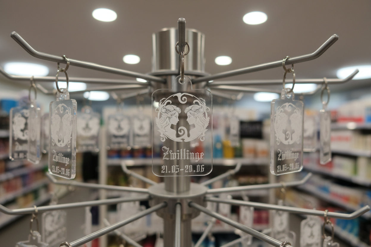 Acryl Schlüsselanhänger Sternzeichen Zwillinge