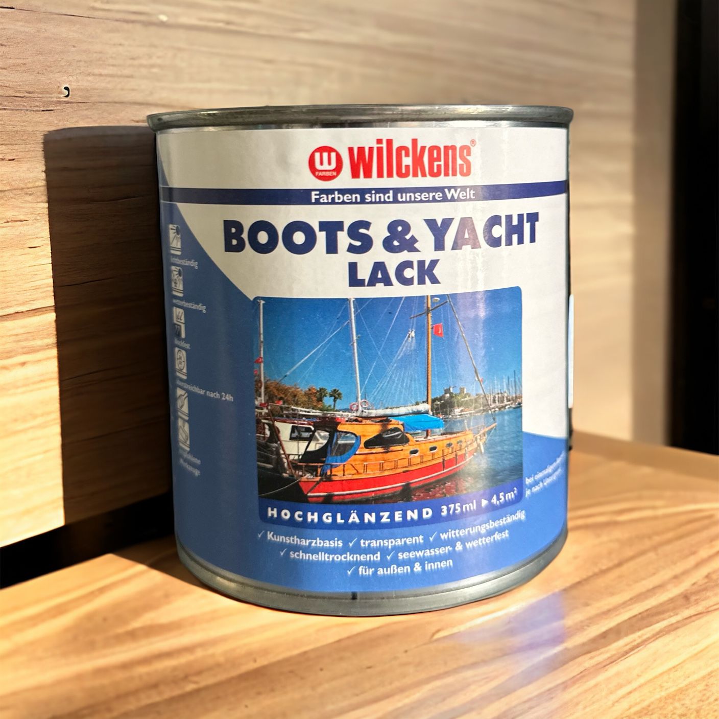 Boat varnish for Douglas fir table top 0.375l
