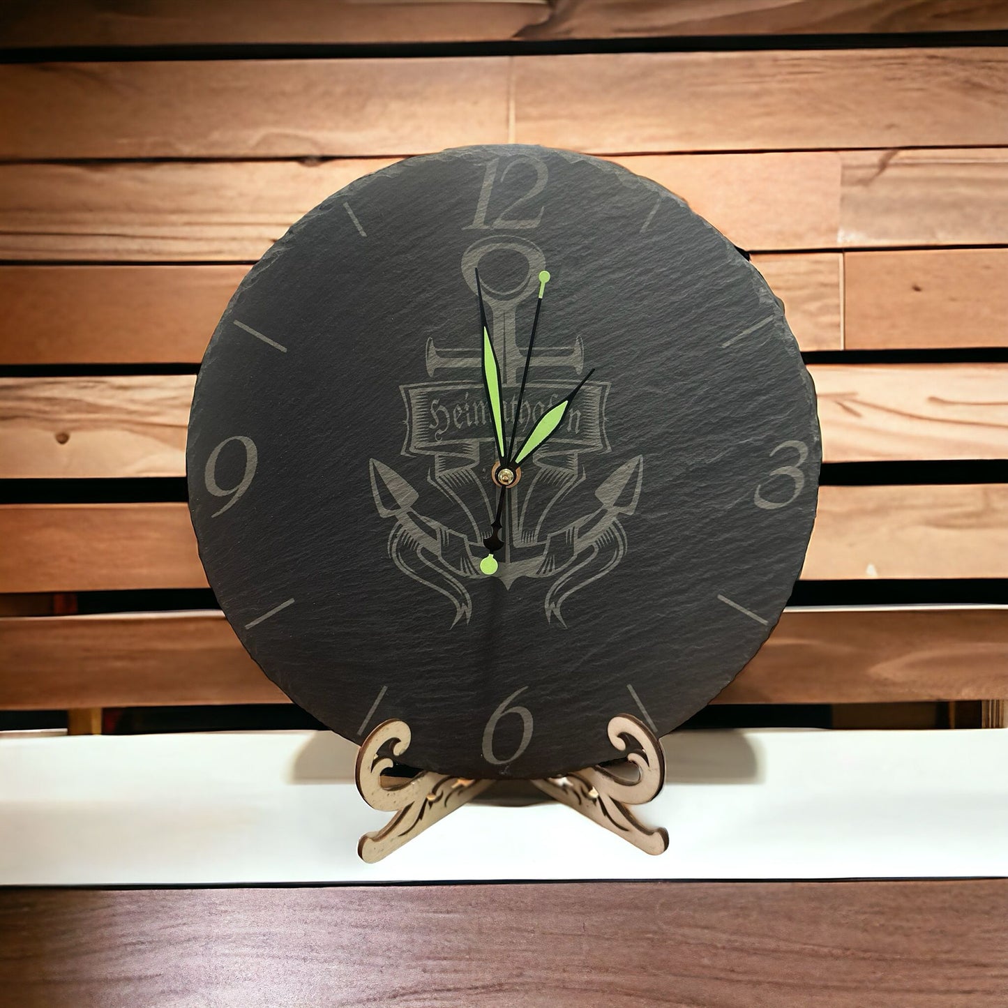Slate clock "Deer"