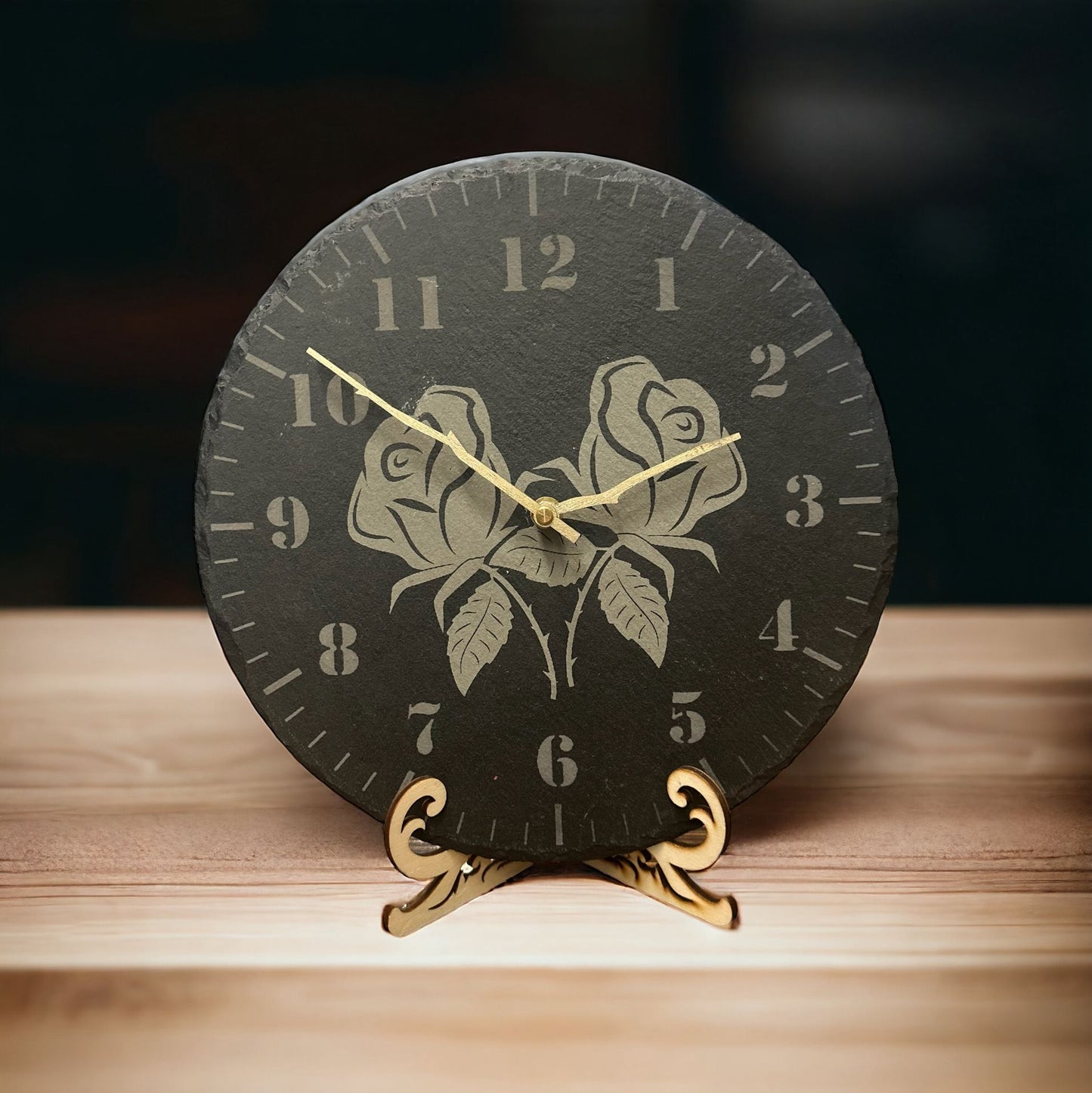 Slate clock "Deer"