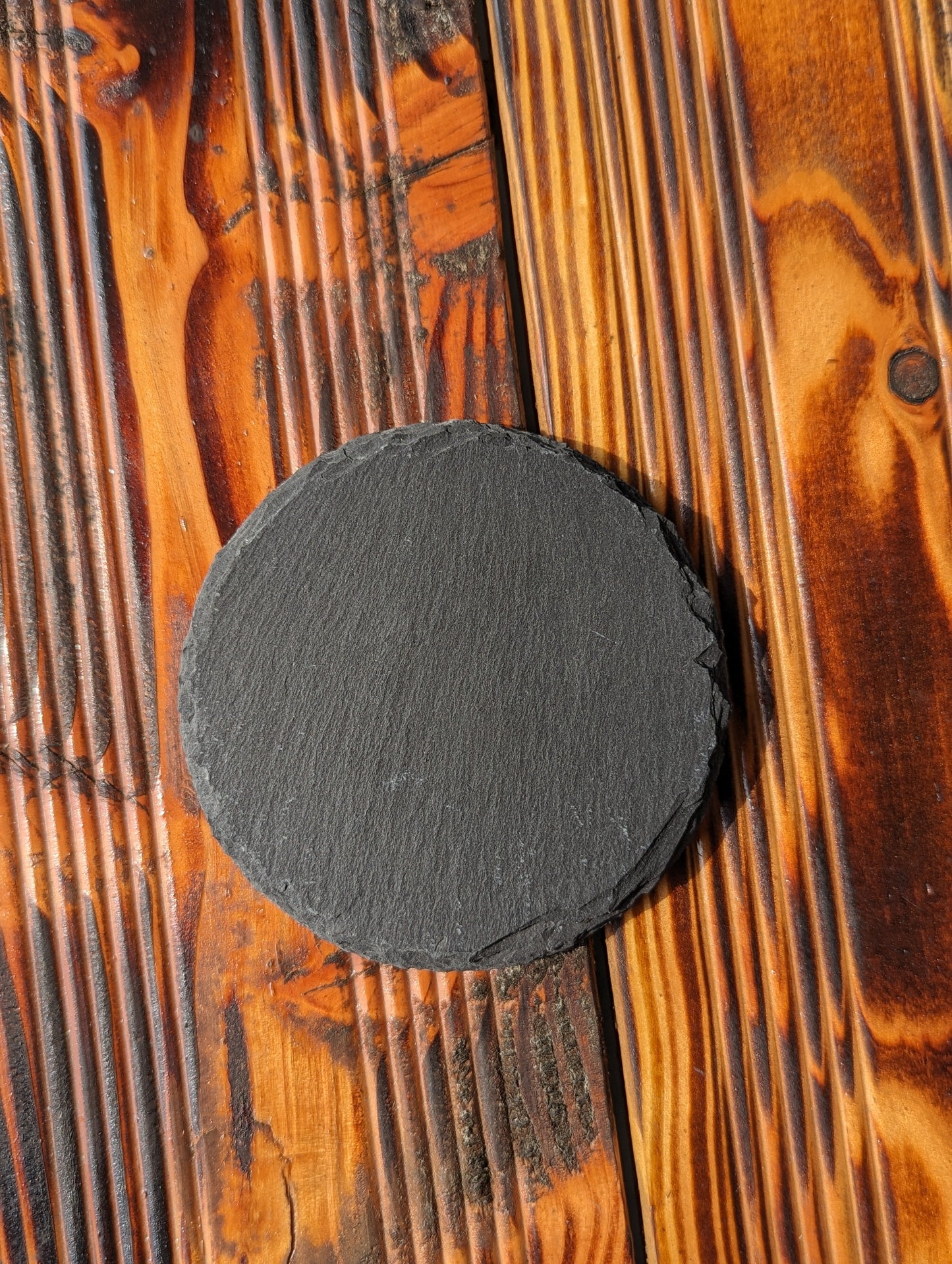 Slate coaster USA skull