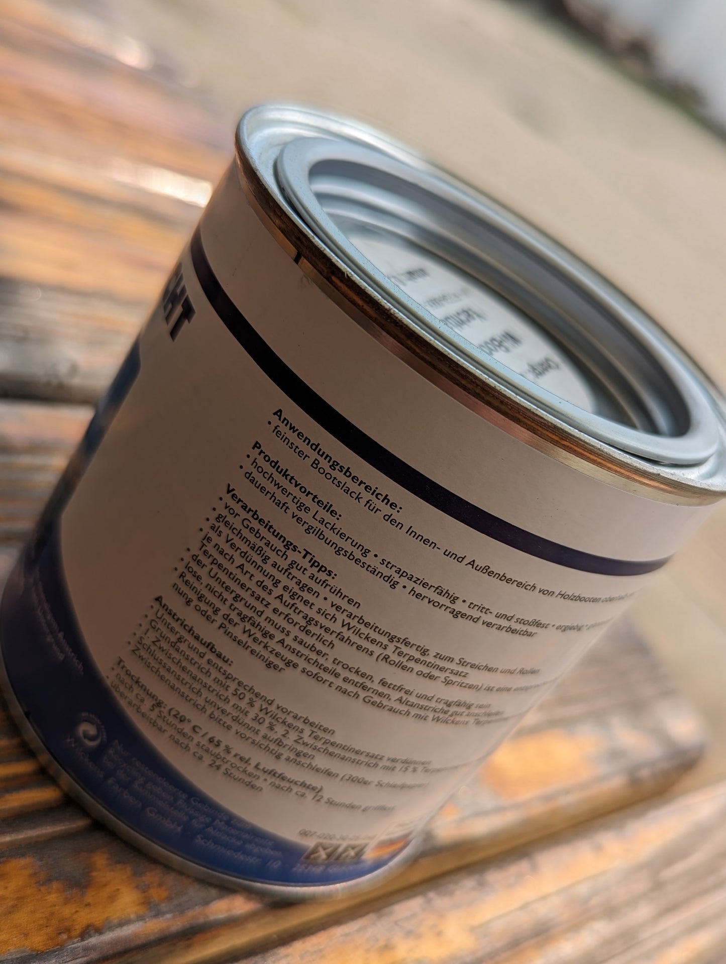 Boat varnish for Douglas fir table top 0.375l