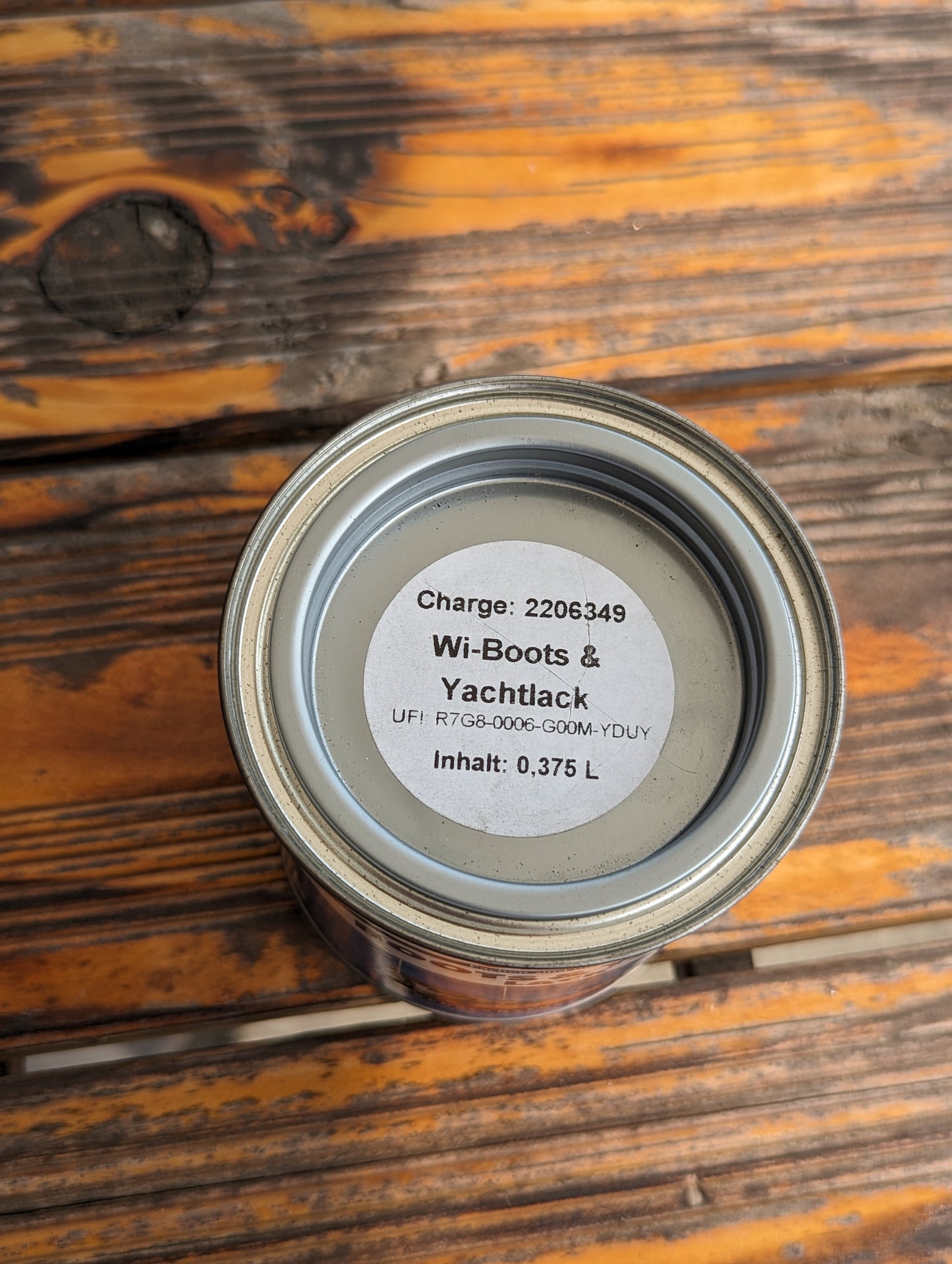 Boat varnish for Douglas fir table top 0.375l