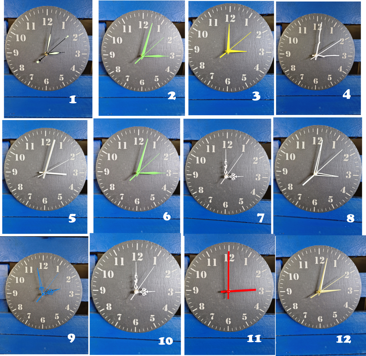 Schiefer Uhr mit Deinem Wunschmotiv