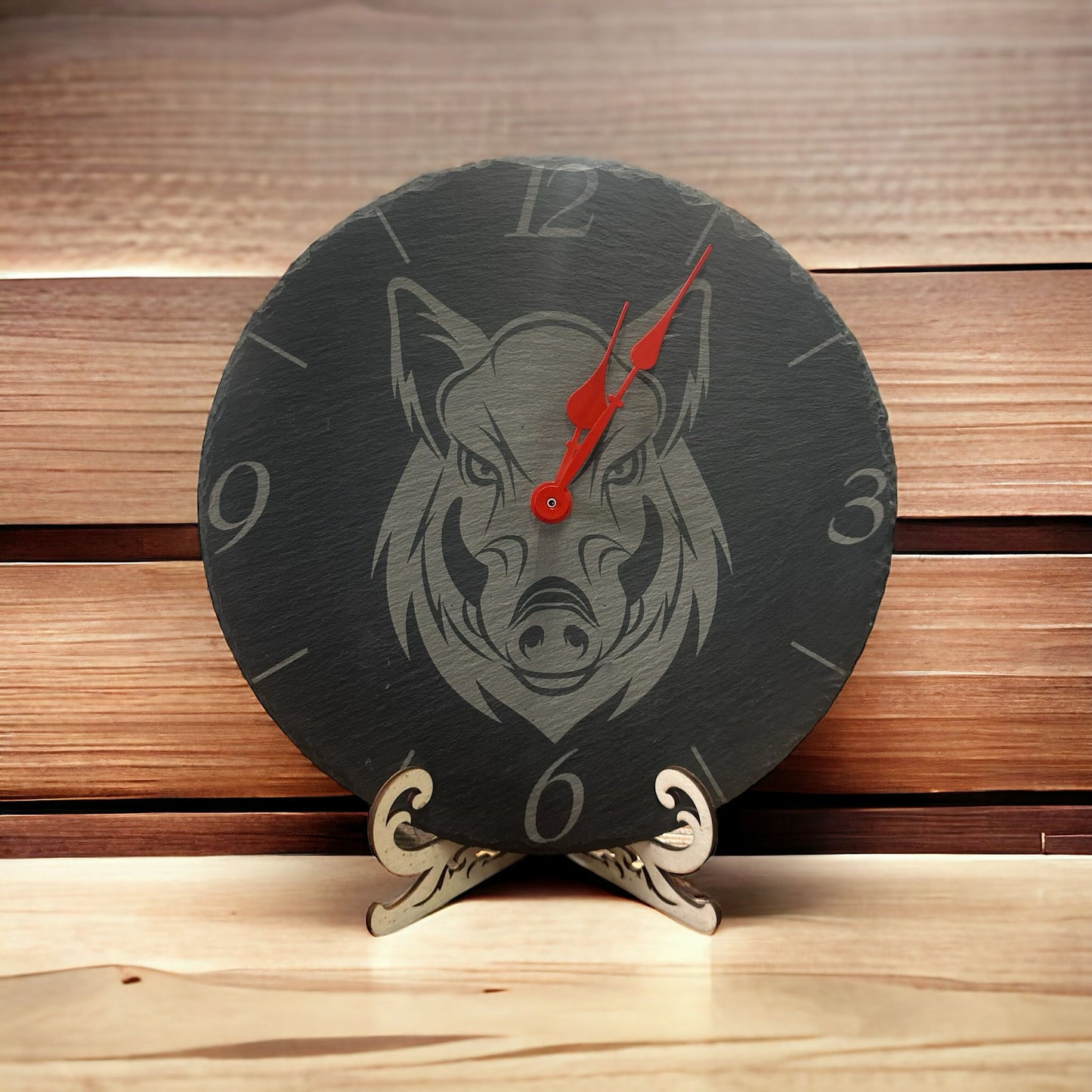 Slate clock "Deer"