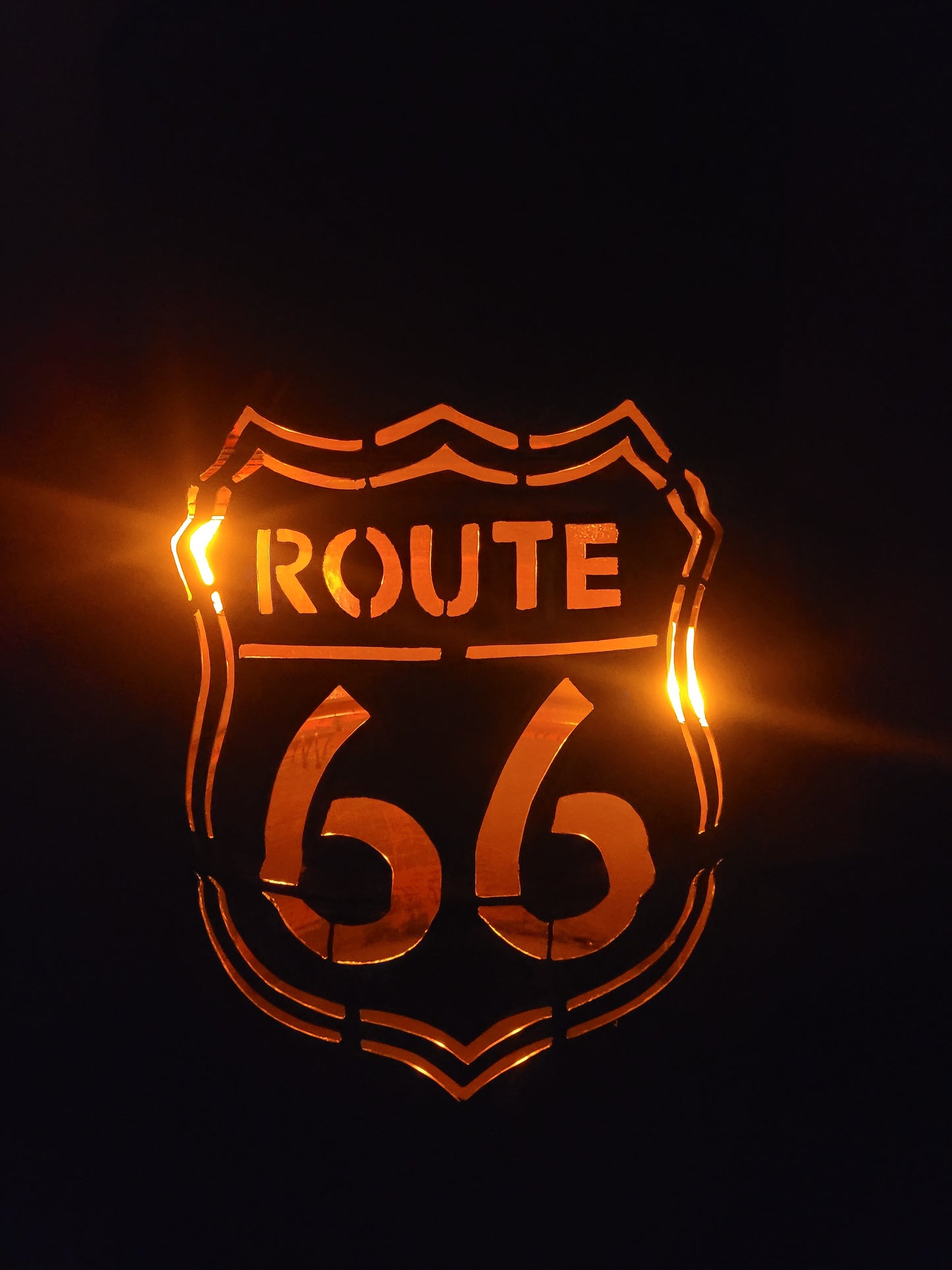 Fire barrel Route 66