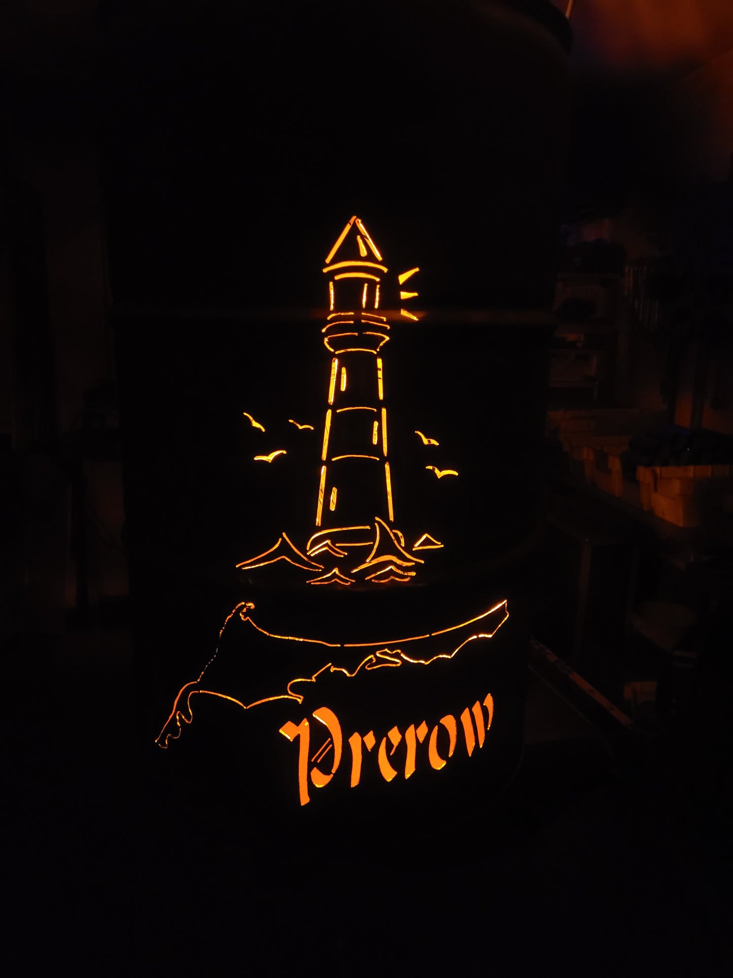 Fire barrel Prerow lighthouse