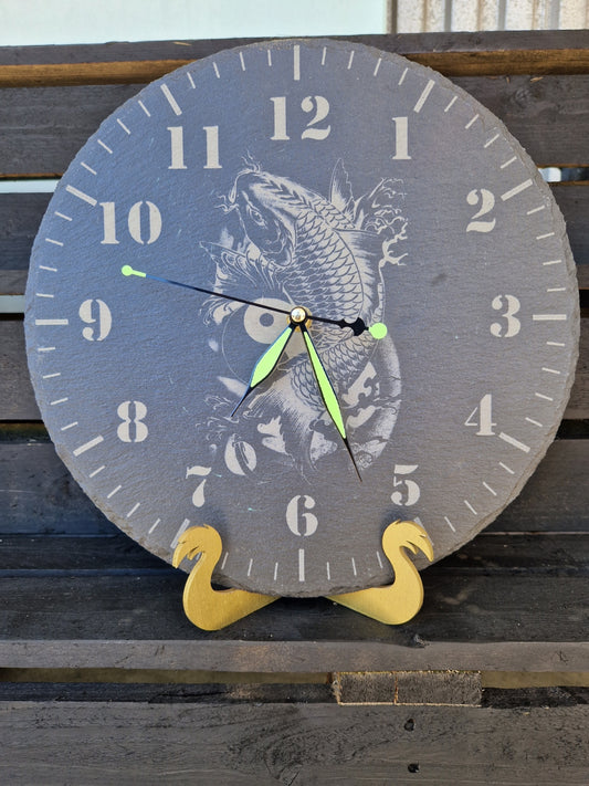 Slate clock "Deer"