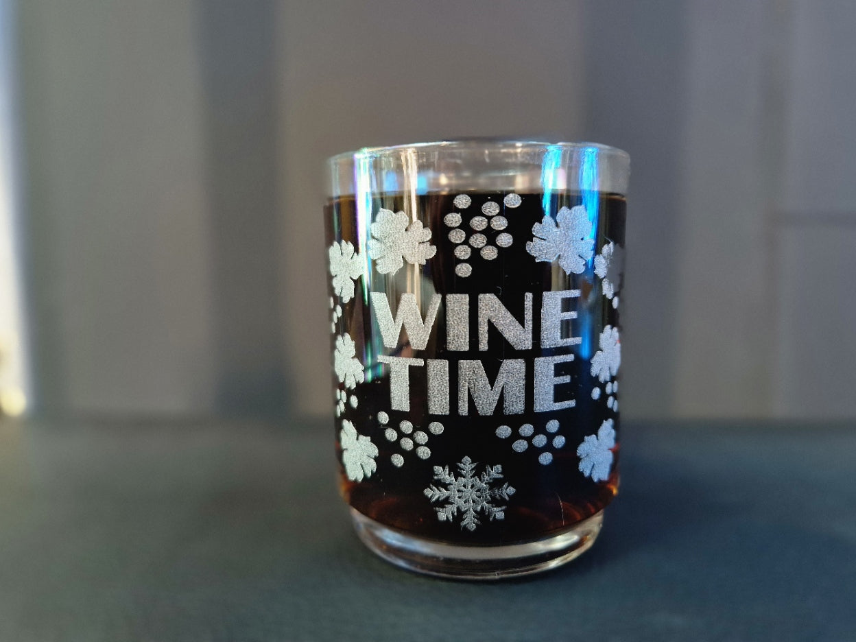 Glühweinglas mit Spruch" Wine Time "