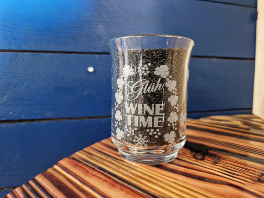 Glühweinglas mit Spruch " Glüh Wine Time"