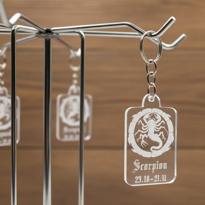 Acryl Schlüsselanhänger Sternzeichen Scorpion