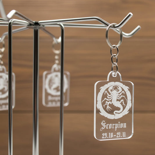 Acryl Schlüsselanhänger Sternzeichen Scorpion