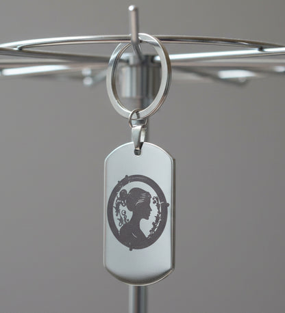 Edelstahlschlüsselanhänger mit Wunschmotiv und Personalisierung