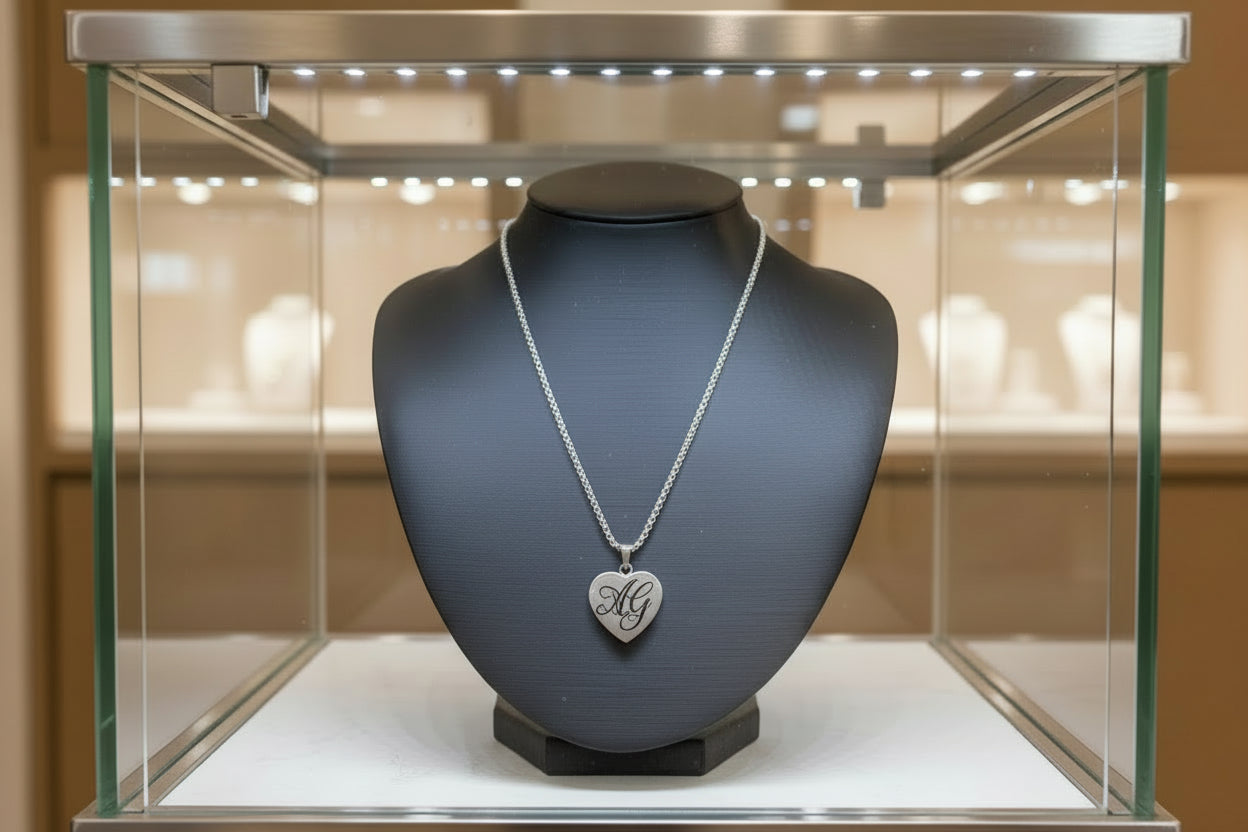 Halskette mit Herz und Gravur