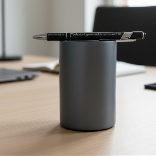 Personalisierte Stylus Kugelschreiber – 2-in-1 + Schwarze Seidentasche 50 Stück