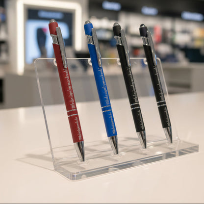 Personalisierte Stylus Kugelschreiber – 2-in-1 + Schwarze Seidentasche 50 Stück