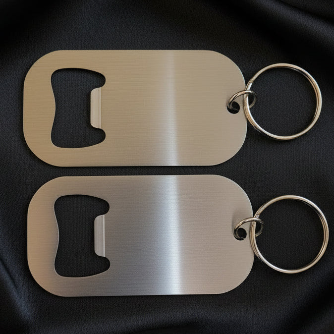 Flaschenöffner mit Wunschmotiv und Personalisierung Edelstahl
