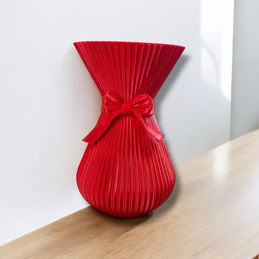 Vase Red Bowl