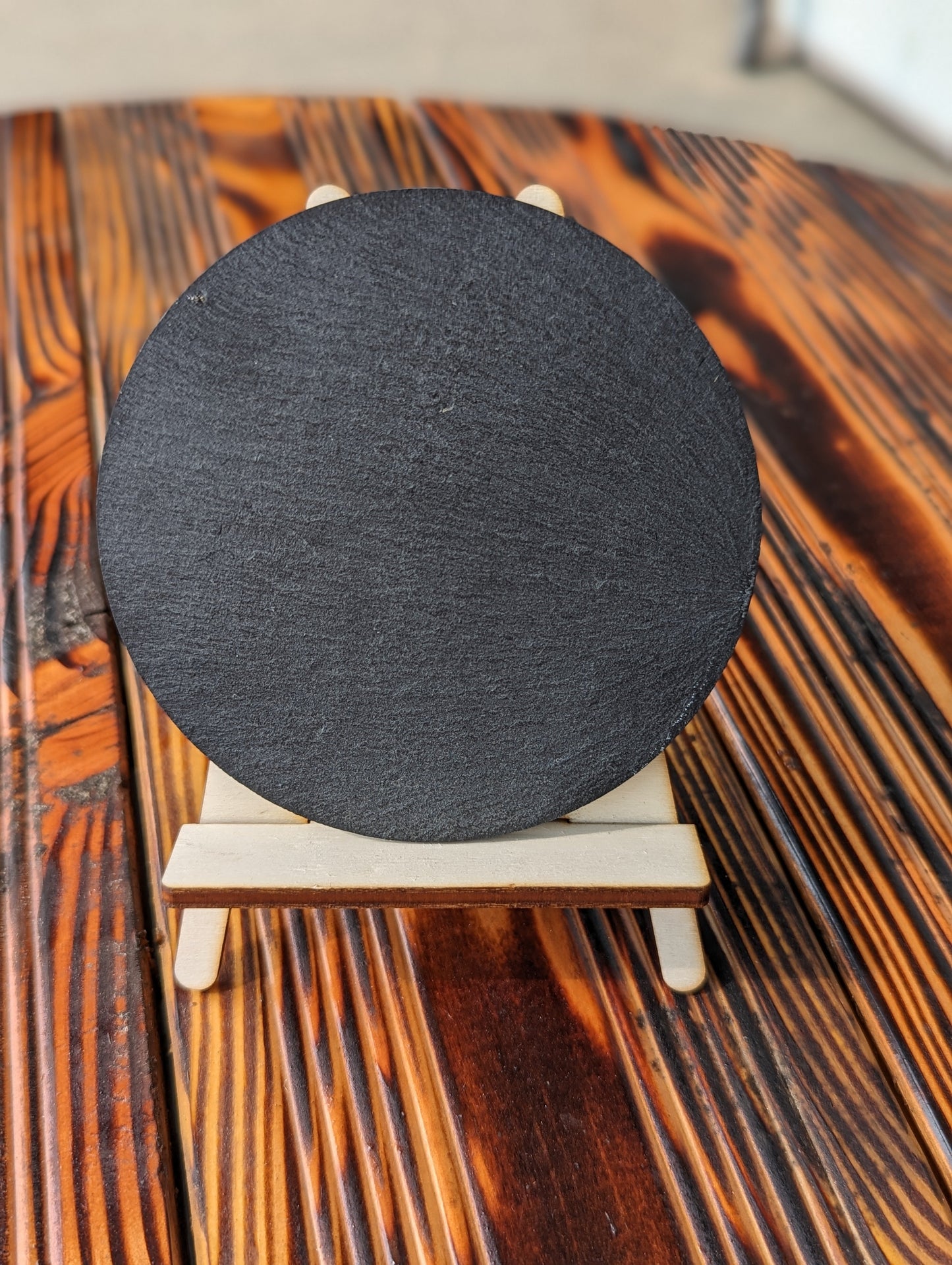 Slate coaster skull face