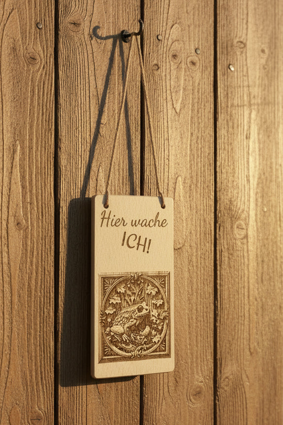 holzbild frosch
