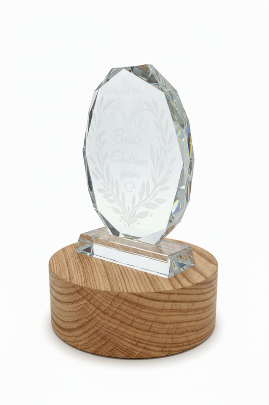 K9 Crystal Ornament "Beste Ehefrau" – Personalisierte Lasergravur