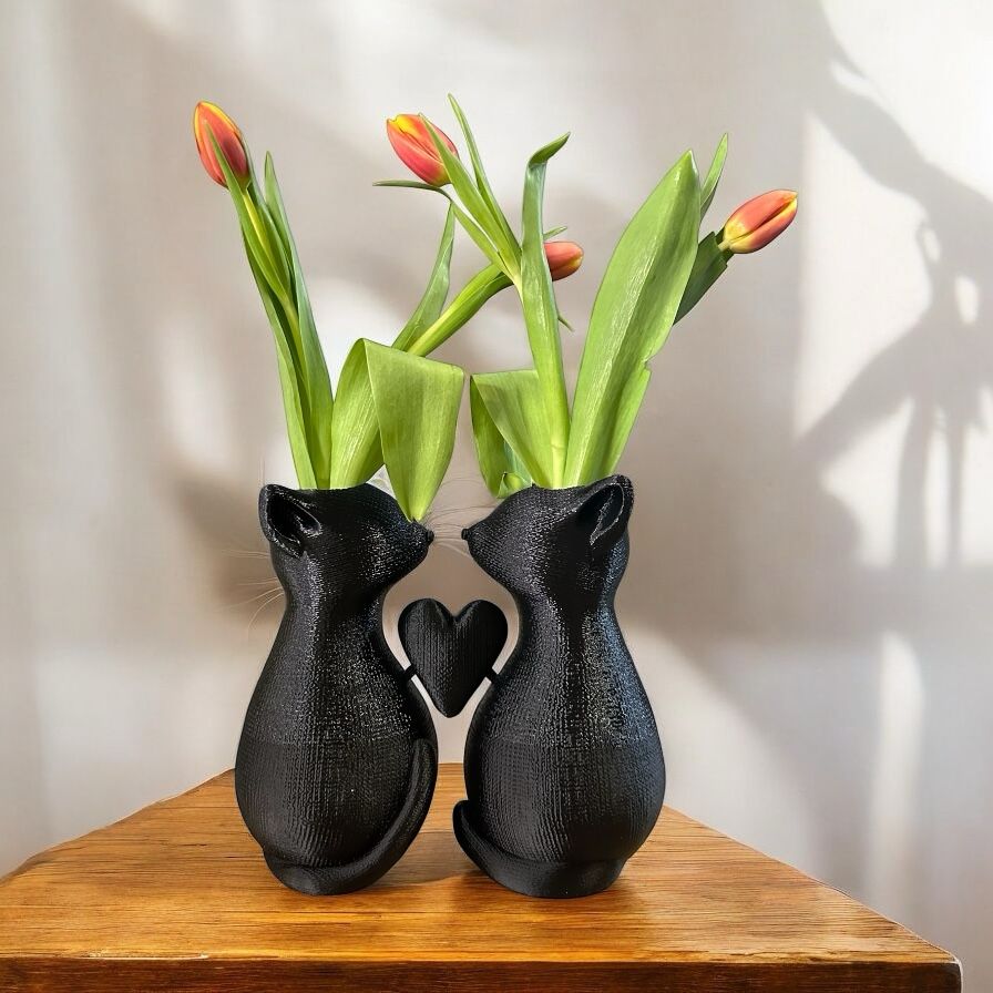 Vase 2 Katzen