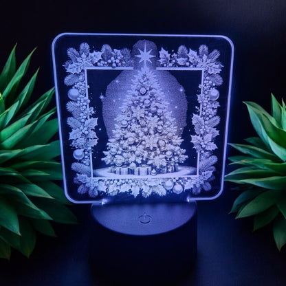 Nachtlicht Weihnachten Motiv 10 Tannenbaum 3D