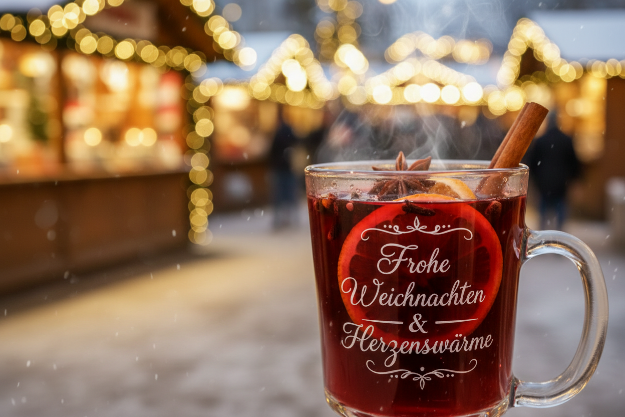 Glühweinglas mit spruch